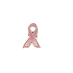 Breast Cancer Awareness Pink Ribbon Badge